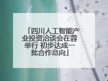 四川人工智能产业投资洽谈会在蓉举行 初步达成一批合作意向