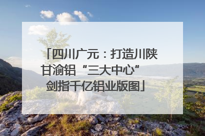 四川广元：打造川陕甘渝铝“三大中心” 剑指千亿铝业版图