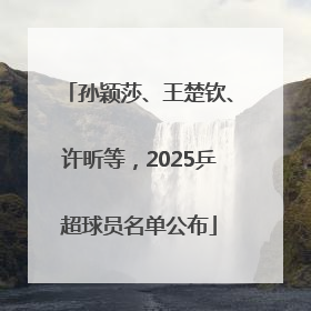 孙颖莎、王楚钦、许昕等，2025乒超球员名单公布