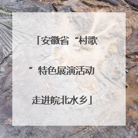 安徽省“村歌”特色展演活动走进皖北水乡