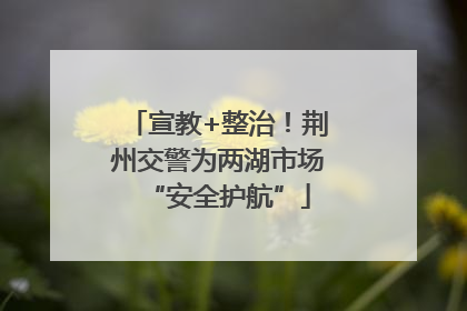 宣教+整治！荆州交警为两湖市场“安全护航”