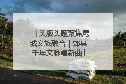 头版头题聚焦鹰城文旅融合｜郏县千年文脉唱新曲