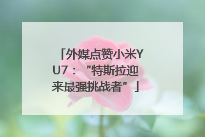 外媒点赞小米YU7：“特斯拉迎来最强挑战者”