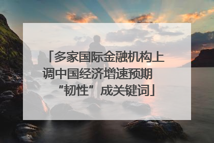 多家国际金融机构上调中国经济增速预期 “韧性”成关键词