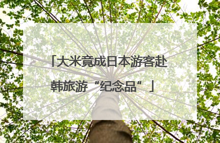 大米竟成日本游客赴韩旅游“纪念品”