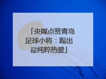 央媒点赞青岛足球小将：踢出最纯粹热爱
