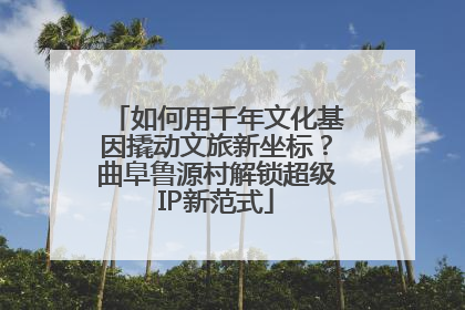 如何用千年文化基因撬动文旅新坐标？曲阜鲁源村解锁超级IP新范式
