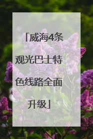 威海4条观光巴士特色线路全面升级