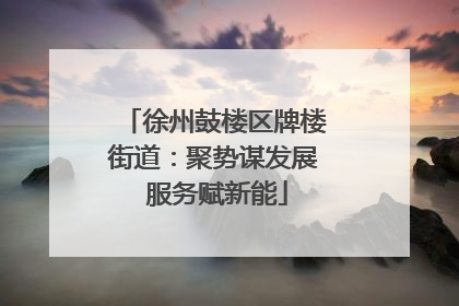 徐州鼓楼区牌楼街道：聚势谋发展 服务赋新能