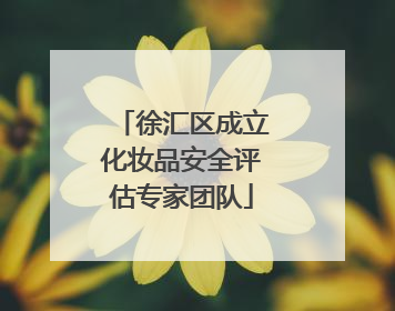 徐汇区成立化妆品安全评估专家团队