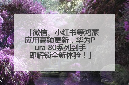 微信、小红书等鸿蒙应用高频更新，华为Pura 80系列到手即解锁全新体验！
