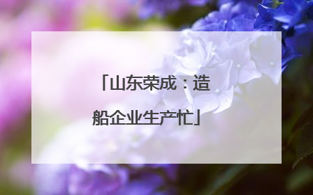 山东荣成：造船企业生产忙