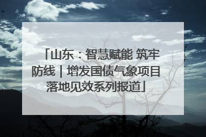 山东：智慧赋能 筑牢防线｜增发国债气象项目落地见效系列报道