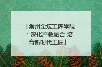 常州金坛工匠学院：深化产教融合 培育新时代工匠