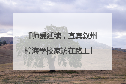 师爱延续，宜宾叙州樟海学校家访在路上