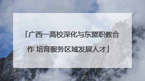 广西一高校深化与东盟职教合作 培育服务区域发展人才