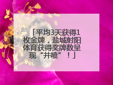 平均3天获得1枚金牌，盐城射阳体育获得奖牌数呈现“井喷”！