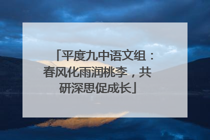 平度九中语文组：春风化雨润桃李，共研深思促成长