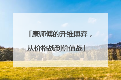 康师傅的升维博弈，从价格战到价值战