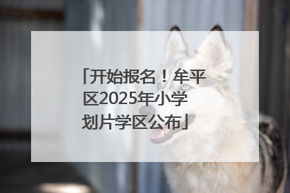 开始报名！牟平区2025年小学划片学区公布