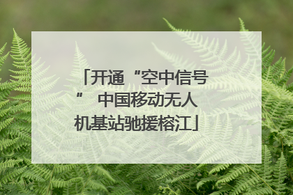开通“空中信号” 中国移动无人机基站驰援榕江