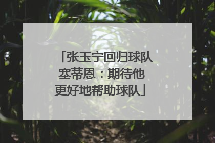 张玉宁回归球队 塞蒂恩：期待他更好地帮助球队