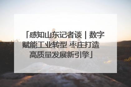 感知山东记者谈｜数字赋能工业转型 枣庄打造高质量发展新引擎