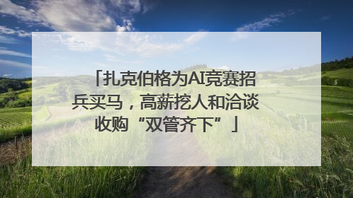 扎克伯格为AI竞赛招兵买马，高薪挖人和洽谈收购“双管齐下”
