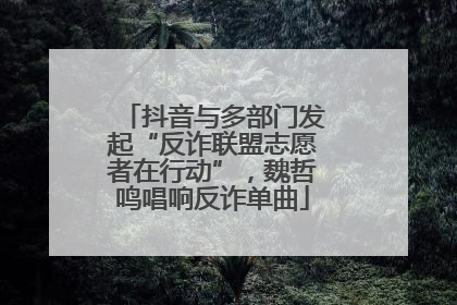 抖音与多部门发起“反诈联盟志愿者在行动”，魏哲鸣唱响反诈单曲