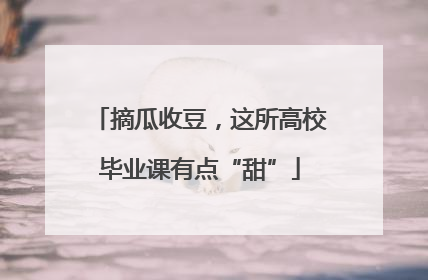 摘瓜收豆，这所高校毕业课有点“甜”