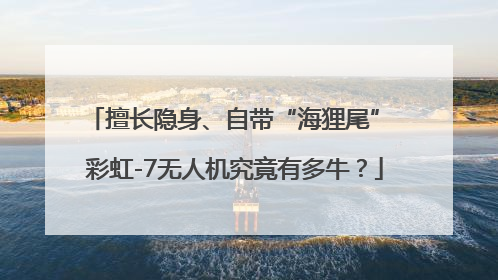 擅长隐身、自带“海狸尾” 彩虹-7无人机究竟有多牛？