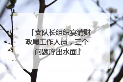 支队长组织宴请财政局工作人员，三个问题浮出水面