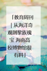 教育周刊｜从海洋奇观到黎族瑰宝 海南高校博物馆很有料