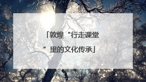敦煌“行走课堂”里的文化传承