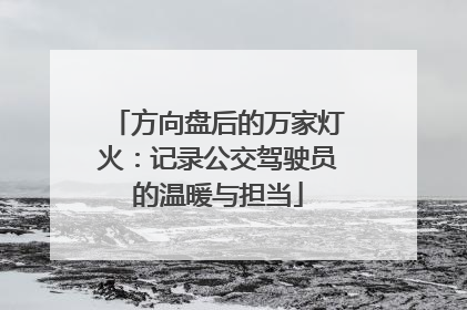方向盘后的万家灯火：记录公交驾驶员的温暖与担当