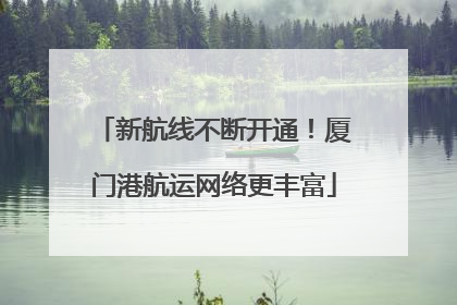 新航线不断开通！厦门港航运网络更丰富