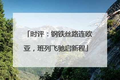 时评：钢铁丝路连欧亚，班列飞驰启新程