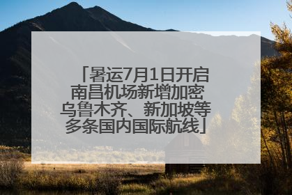 暑运7月1日开启 南昌机场新增加密乌鲁木齐、新加坡等多条国内国际航线