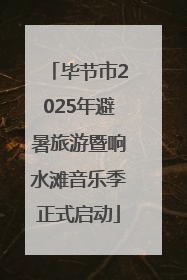 毕节市2025年避暑旅游暨响水滩音乐季正式启动
