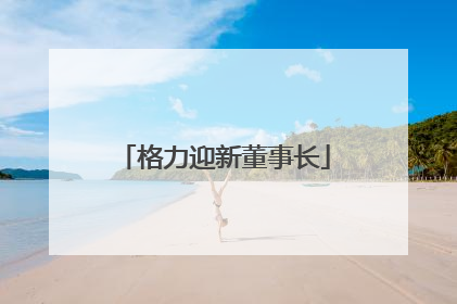 格力迎新董事长