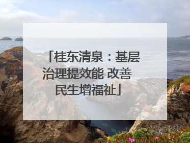 桂东清泉：基层治理提效能 改善民生增福祉