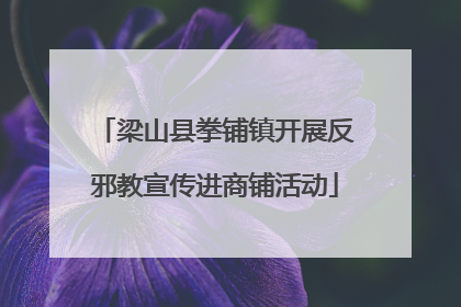 梁山县拳铺镇开展反邪教宣传进商铺活动