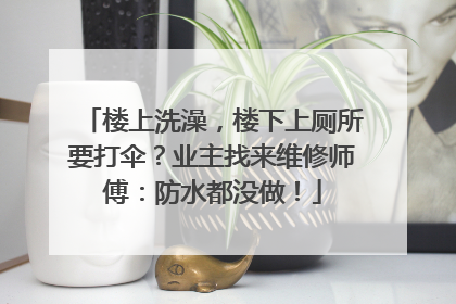 楼上洗澡，楼下上厕所要打伞？业主找来维修师傅：防水都没做！