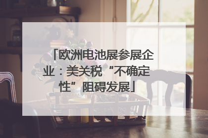 欧洲电池展参展企业：美关税“不确定性”阻碍发展