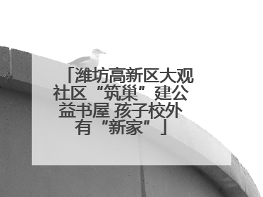 潍坊高新区大观社区“筑巢”建公益书屋 孩子校外有“新家”