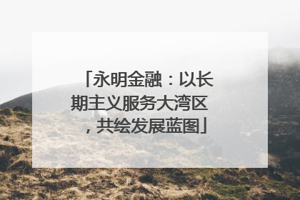 永明金融：以长期主义服务大湾区，共绘发展蓝图