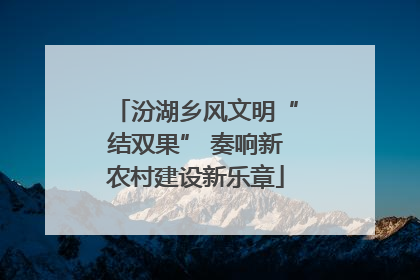 汾湖乡风文明“结双果” 奏响新农村建设新乐章