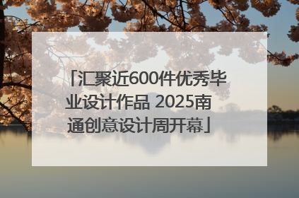 汇聚近600件优秀毕业设计作品 2025南通创意设计周开幕