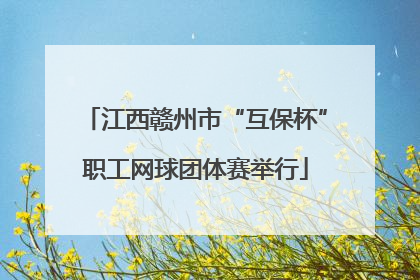 江西赣州市“互保杯”职工网球团体赛举行