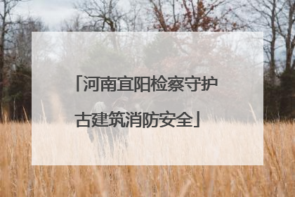 河南宜阳检察守护古建筑消防安全